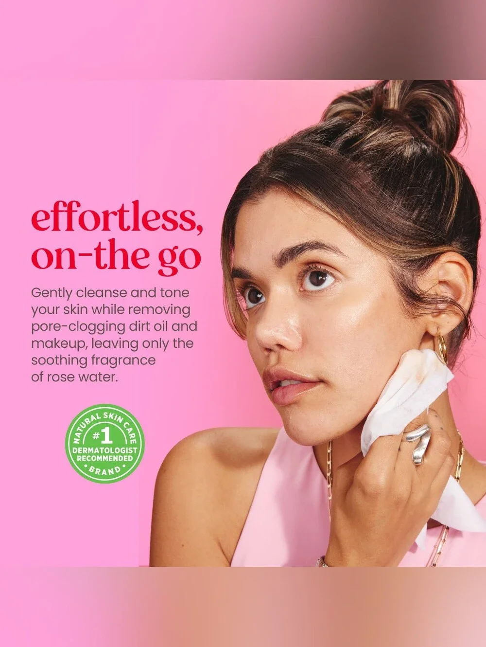 🍒 5/$20 Burt's Bees 3in1 Makeup Remover Wipes Micellar Rose Water 30ct Natural